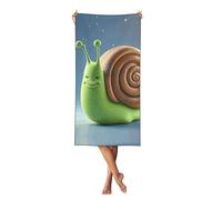 FodPand Microfiber Lightweight Beach Towel Sand Free Quick Dry Bath Towel Oversized Travel Towels Cute Snail Beach Blanket Absorbent Thin Swim Towels for Adult Gift,27.5" x 55"