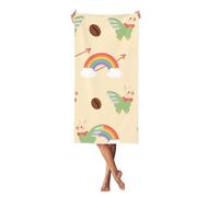 FodPand Microfiber Lightweight Beach Towel Sand Free Quick Dry Bath Towel Oversized Travel Towels Cute Unicorn Llama Beach Blanket Absorbent Thin Swim Towels for Adult Gift,27.5" x 55"