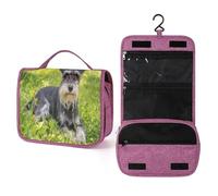 FodPand Miniature Schnauzer Hanging Toiletry Bag Waterproof Bathroom Toiletry Bag Compartments Multifunctional Makeup Bag Makeup And Toiletries Organizer Travel Toiletries Bags