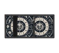 FodPand Minimalist Astrological Sign Trifold Wallet for Men | Slim Front Pocket with Key Hook | Extra Capacity Billfold with 8 Card Slots | 1 Clear Id Window | 1 Zip Coin Pocket | Gift for Him