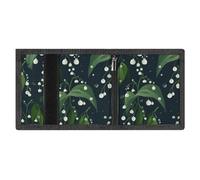 FodPand Minimalist Dark White Light Green Trifold Wallet for Men | Slim Front Pocket with Key Hook | Extra Capacity Billfold with 8 Card Slots | 1 Clear Id Window | 1 Zip Coin Pocket | Gift for Him
