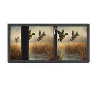 FodPand Minimalist Hunting Flying Wild Trifold Wallet for Men | Slim Front Pocket with Key Hook | Extra Capacity Billfold with 8 Card Slots | 1 Clear Id Window | 1 Zip Coin Pocket | Gift for Him