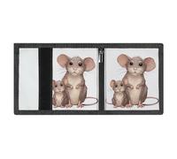 FodPand Minimalist Rats Trifold Wallet for Men | Slim Front Pocket with Key Hook | Extra Capacity Billfold with 8 Card Slots | 1 Clear Id Window | 1 Zip Coin Pocket | Gift for Him