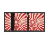 FodPand Minimalist Sparkling Red Stripes Trifold Wallet for Men | Slim Front Pocket with Key Hook | Extra Capacity Billfold with 8 Card Slots | 1 Clear Id Window | 1 Zip Coin Pocket | Gift for Him
