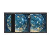 FodPand Minimalist Starlight And Bubbles Trifold Wallet for Men | Slim Front Pocket with Key Hook | Extra Capacity Billfold with 8 Card Slots | 1 Clear Id Window | 1 Zip Coin Pocket | Gift for Him