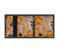 FodPand Minimalist Various Mushrooms Trifold Wallet for Men | Slim Front Pocket with Key Hook | Extra Capacity Billfold with 8 Card Slots | 1 Clear Id Window | 1 Zip Coin Pocket | Gift for Him