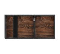 FodPand Minimalist Wooden Texture Brown Trifold Wallet for Men | Slim Front Pocket with Key Hook | Extra Capacity Billfold with 8 Card Slots | 1 Clear Id Window | 1 Zip Coin Pocket | Gift for Him