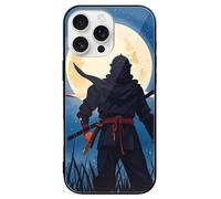 FodPand Moonlight Watercolor Style Ninja Phone Case for iPhone 16 Tempered Glass Hard Phone Protective Cover Anti-Scratch Shockproof Minimalist Aesthetic Case for Women & Men