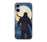 FodPand Moonlight Watercolor Style Ninja Phone Case for iPhone 17 TPU Hard Phone Protective Cover Anti-Scratch Shockproof Minimalist Aesthetic Case for Women & Men Transparent