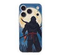 FodPand Moonlight Watercolor Style Ninja Phone Case for iPhone 17 TPU Hard Phone Protective Cover Anti-Scratch Shockproof Minimalist Aesthetic Case for Women & Men Transparent