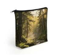 FodPand Morning Lin's Melody Makeup Bag with Sturdy Zipper，Linen Material Storage Bag,Large Capacity And Multi-Purpose Cosmetic Bag for Daily Life, Travel, Outings, Business Trips And Other Occasions