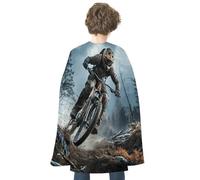 FodPand Mountain Bike Tournament Halloween Cloak Reversible Renaissance Cape Medieval Costume for Cosplay Themed Party Dress Up