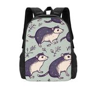 FodPand Mountain Floral landscape Travel Backpack for Women Men 15.6 inch Laptop Backpack Waterproof Work Business Daypack, Opossum, One Size, Travel Backpacks