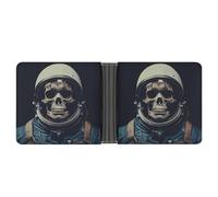 FodPand Movie Aesthetic Skull Wallet Slim Minimalist Men Wallet Durable Portable Bifold Purse PU Passcase