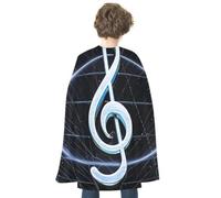 FodPand Musical Note Halloween Cloak Cosplay Costumes for Adults | Soft Satin Cape Poncho, Wizard/Witch/Vampire/Knight/Royal Roleplay, Spooky Party Favor, Trick or Treat Essential Accessories