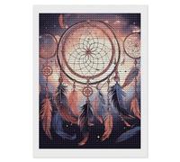 FodPand Native American Dream Catcher Diamond Painting Kits for Adults Beginner 5D Round Drill Full Diamonds Pictures Gem Art Kits Crafts Gift DIY Diamond Art Kits for Home Wall Decor 12"x16"