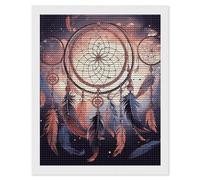 FodPand Native American Dream Catcher Diamond Painting Kits for Adults Beginner 5D Round Drill Full Diamonds Pictures Gem Art Kits Crafts Gift DIY Diamond Art Kits for Home Wall Decor 16"x20"