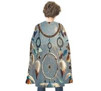 FodPand Native American Dream Catcher Halloween Cape for Women Men | Reversible Red & Personalized Satin Cloak Full Length Cloak Spooky Vampire Witch Cosplay Costume for Christmas, Party, Stage