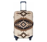 FodPand Native American Luggage Covers for Suitcase Tsa Approved, Stretchable & Washable Travel Suitcase Cover Protector Anti-Scratch Baggage Cover Trolley Case Sleeve Fit 18-32 Inch Luggage, Black, L
