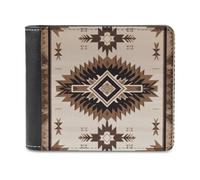 FodPand Native American Wallet for Men Women, PU Leather Slim Card Holder with 8 Card Slots, Minimalist Bifold Wallet Front Pocket Wallets Stylish Purse for Travel Gift