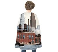 FodPand New York City Halloween Cloak Cosplay Costumes for Adults | Soft Satin Cape Poncho, Wizard/Witch/Vampire/Knight/Royal Roleplay, Spooky Party Favor, Trick or Treat Essential Accessories