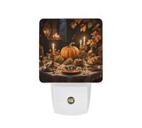 FodPand Night Light Plug Into Wall with Dusk to Dawn Sensor 0.5w Modern LED Autumn Dinner Table Plug in Night Lamp Warm White Glow Nightlight for Bedroom Hallway Kitchen Bathroom Stairs Corridor