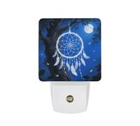 FodPand Night Light Plug Into Wall with Dusk to Dawn Sensor 0.5w Modern LED White Fantasy Dream Catcher Plug in Night Lamp Warm White Glow Nightlight for Bedroom Hallway Stairs Corridor