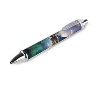 FodPand Norway Islands Ballpoint Pens Fine Point Smooth Writing Pen Retractable Ball Point Pens 0.5mm Black Ink Pen Office Supplies Gifts for Men Women 1 PCS