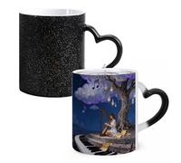 FodPand Note Cloud Tree Color Changing Mugs Heat Sensitive Ceramic Coffee Mugs Funny Temperature Changing Mug Novelty Magic Cup Gift for Coffee Lover 11 Oz