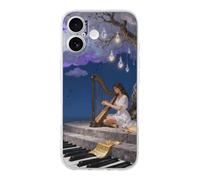 FodPand Note Cloud Tree Phone Case for iPhone 17 TPU Hard Phone Protective Cover Anti-Scratch Shockproof Minimalist Aesthetic Case for Women & Men Transparent