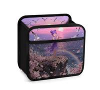 FodPand Ocean Wind Song Car Seat Organizer Backseat with Storage Pockets, Multipurpose Car Organizer Hanging, Cars Trash Bag Can,Premium PU Leather Garbage Can Large Capacity