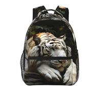 FodPand Opossum Travel Backpack for Women Men 15.6 inch Laptop Backpack Waterproof Work Business Daypack, Lying Tiger, One size