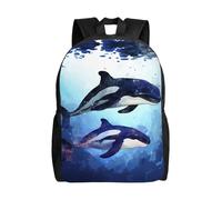 FodPand Orca Killer Whale Travel Backpack for Women Men Lightweight Laptop Backpack 16 Inch Water Resistant Computer Bag Large College Bookbag Casual Daypack for Business, Hiking