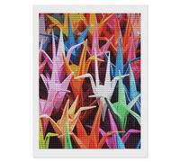 FodPand Origami Paper Cranes Diamond Painting Kits for Adults Beginners 5D Round Drill Diamond Art Kits with DIY Tools Gem Art Crafts for Home Wall Decor Living Room Bedroom Office Decoration 12x16