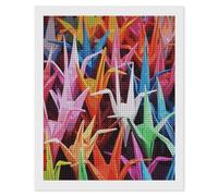 FodPand Origami Paper Cranes Diamond Painting Kits for Adults Beginners 5D Square Drill Diamond Art Kits with DIY Tools Gem Art Crafts for Home Wall Decor Living Room Bedroom Office Decoration 16x20