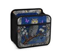 FodPand Owl Oak Berry Car Seat Organizer Backseat with Storage Pockets, Multipurpose Car Organizer Hanging, Cars Trash Bag Can,Premium PU Leather Garbage Can Large Capacity