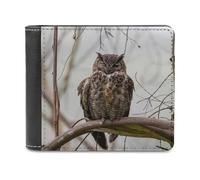 FODPAND Owl on A Branch Leather Wallet Extra Capacity Bifold Wallet Slim Minimalist Front Pocket Wallets Credit Card Holder