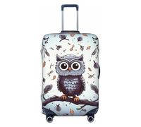 FodPand Owl Tree Branches Luggage Covers for Suitcase Tsa Approved, Stretchable & Washable Travel Suitcase Cover Protector Anti-Scratch Baggage Cover Trolley Case Sleeve Fit 18-32 Inch Luggage, Black