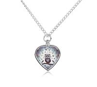 FodPand Owl Tree Branches Urn Necklaces for Ashes Pendant Pet Cremation Jewelry Urn Pendant Cat Dog Heart Memorial Keepsake Pendants Urn Locket Ashes Necklace for Pet Lover & Gift