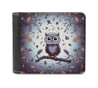 FodPand Owl Tree Branches Wallet for Men Women, PU Leather Slim Card Holder with 8 Card Slots, Minimalist Bifold Wallet Front Pocket Wallets Stylish Purse for Travel Gift