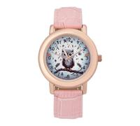 FodPand Owl Tree Branches Watch for Women Leather Strap Watch