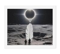 FodPand Paint by Numbers Kits for Adults Total Solar Eclipse DIY Beginners Paint by Number Kits on Canvas Digital Oil Number Painting, Easy Canvas Art Print Kit for Home Decor Gift 40x50cm