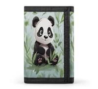 FodPand Panda Bamboo Wallets Large Trifold Wallet for Women Men Front Pocket Wallets Slim RFID Blocking Wallet Credit Card Holder Coin Pures for Daily Use