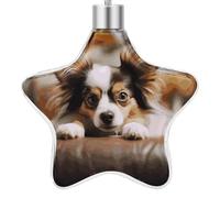 FodPand Papillon Lying on TummyPendant Christmas Necklace Christmas Tree Ornaments Beautiful Pendant for Automobile, Indoor, Window, Santa Claus, Thanksgiving Xmas Party Gifts