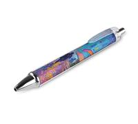 FodPand Paris Cafe Neon Night Ballpoint Pens Fine Point Smooth Writing Pen Retractable Ball Point Pens 0.5mm Black Ink Pen Office Supplies Gifts for Men Women 1 PCS