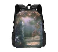 FodPand Patriotic Firefighter Travel Backpack for Women Men 15.6 inch Laptop Backpack Waterproof Work Business Daypack, Secret Garden, One Size, Travel Backpacks