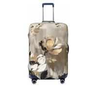 FodPand Peaceful Watercolor Painting Travel Luggage Cover Elastic Suitcase Cover Protector Anti-Scratch Luggage Protector Universal Washable Travel Sleeve Baggage Case Fits 18-32 Inch Suitcase, Black