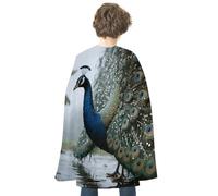 FodPand Peacock Halloween Cloak Cosplay Costumes for Adults | Soft Satin Cape Poncho, Wizard/Witch/Vampire/Knight/Royal Roleplay, Spooky Party Favor, Trick or Treat Essential Accessories