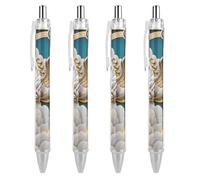 FodPand Pegasus Cloud Flight Ballpoint Pens Fine Point Smooth Writing Pen Retractable Ball Point Pens 0.5mm Black Ink Pen Office Supplies Gifts for Men Women 4 PCS