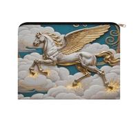 FodPand Pegasus Cloud Flight Travel Makeup Bag, Aesthetic Portable Cosmetic Bags with Zipper, Makeup Pouch, Cute Travel Toiletry Bag Skincare Bags for Women